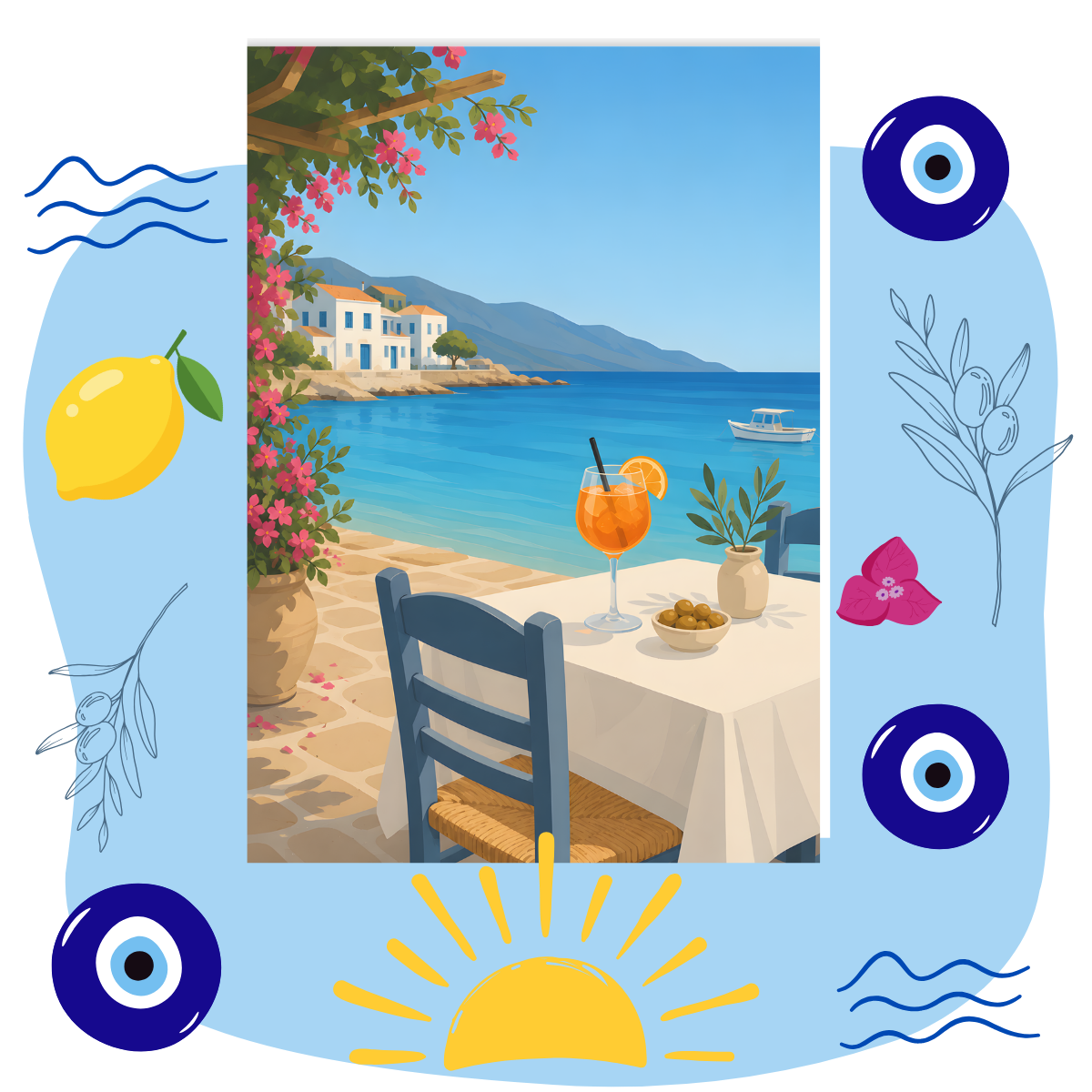 Greek Greeting personalised cards