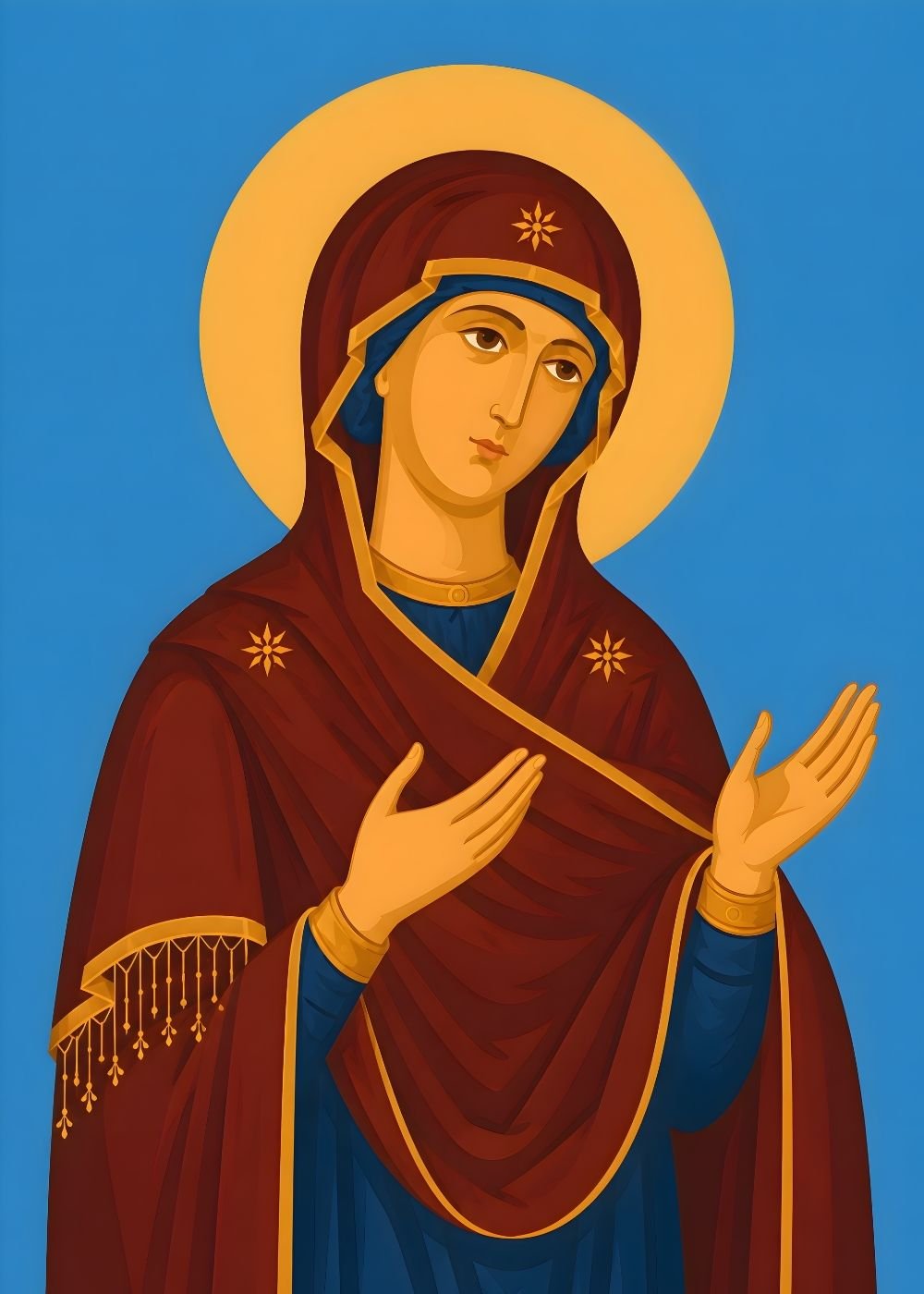 Name day card – Panayia Deomeni icon