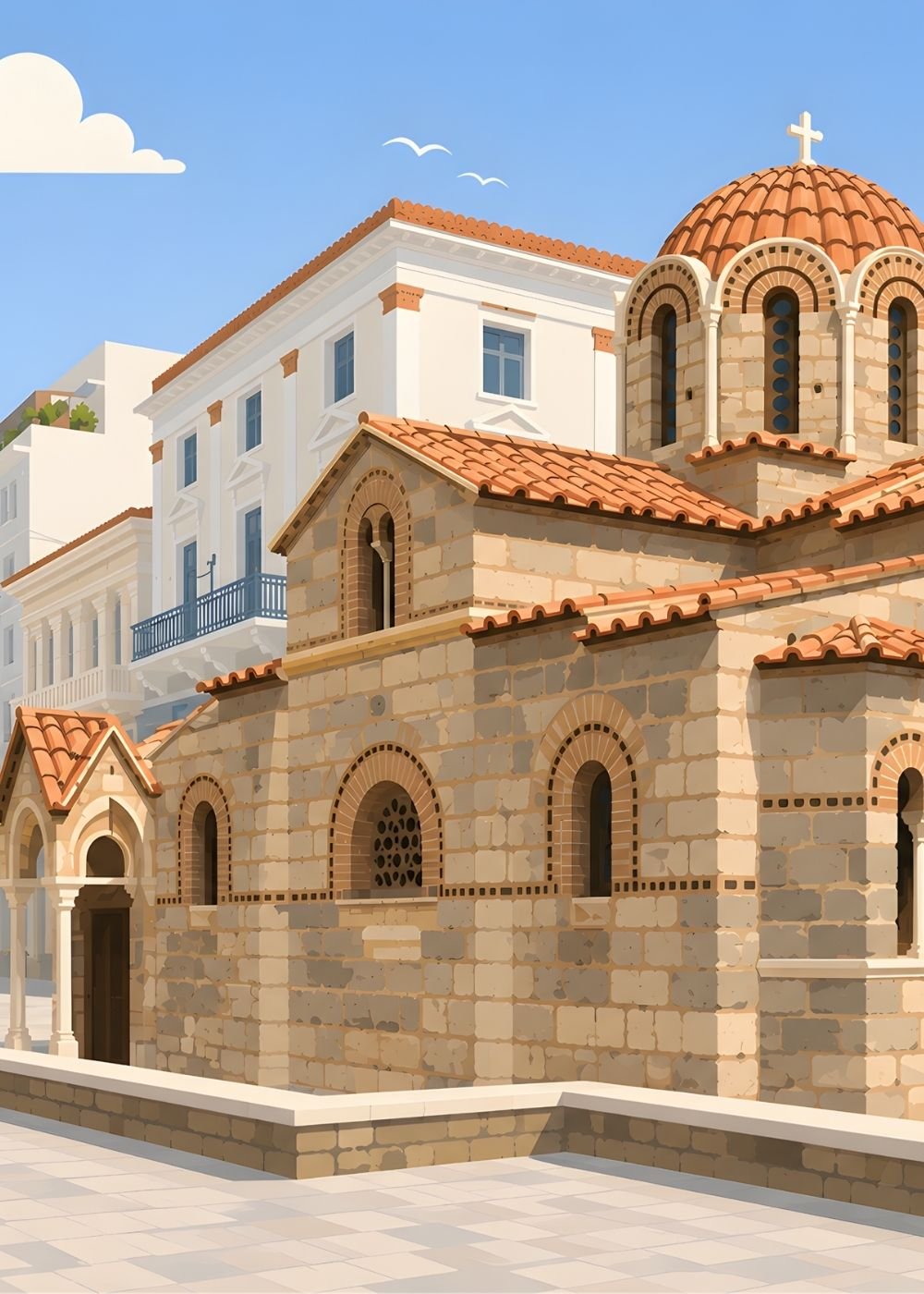 Blessing card – Byzantine church, Athens