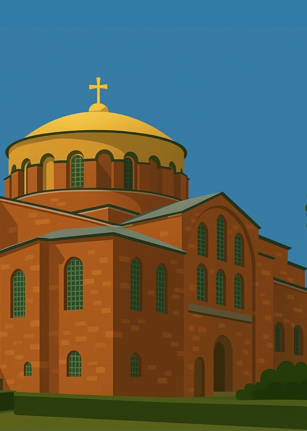Blessing card – golden-domed church