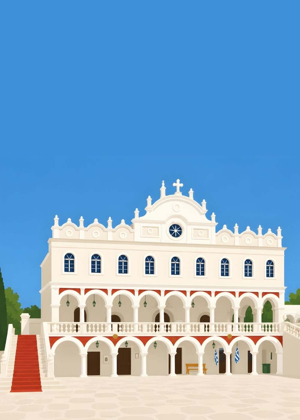 Blessing card – Church of Panagia Evangelistria, Tinos